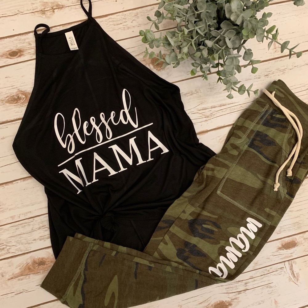 Blessed Mama High Neck Tank